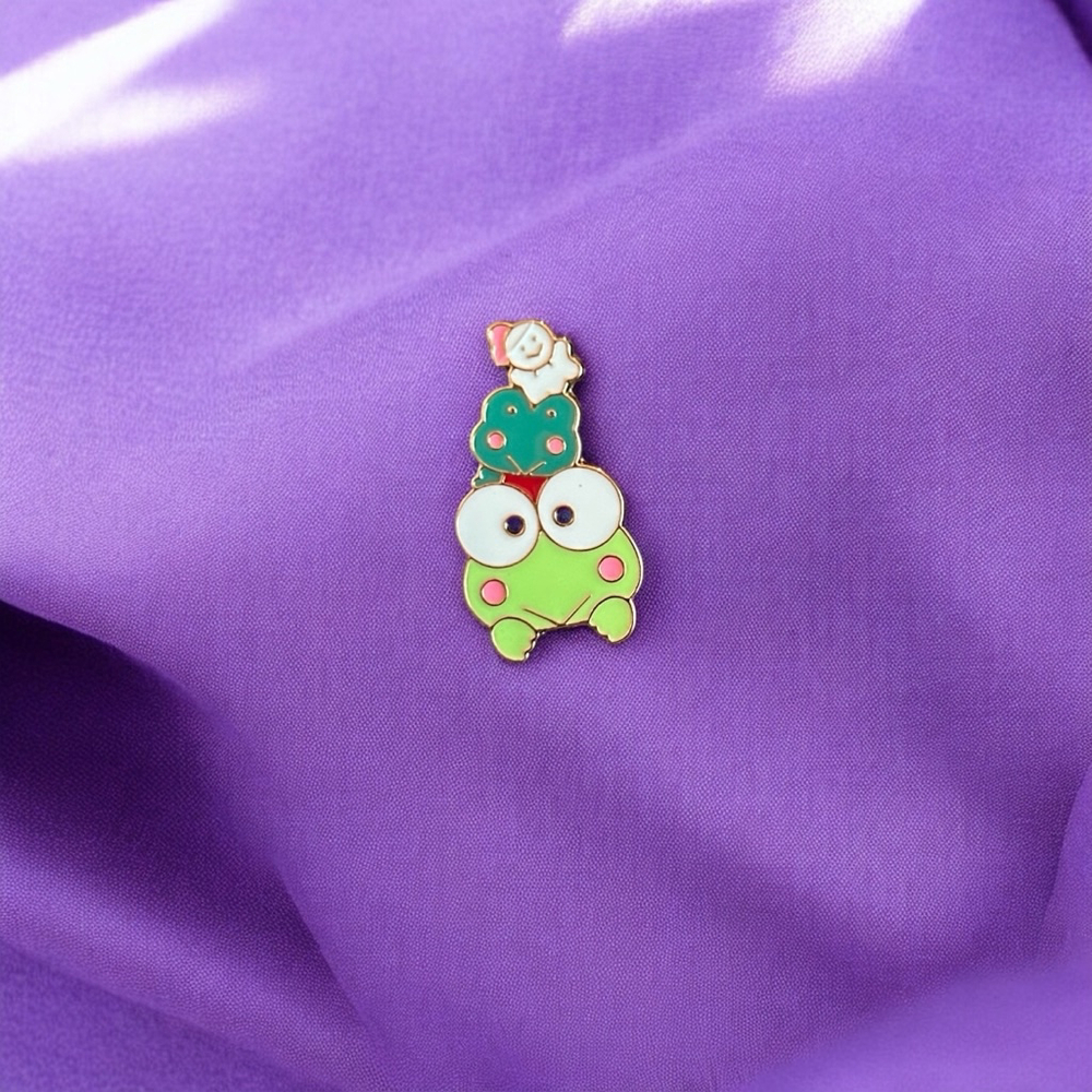 Sanrio Keroppi and Friends Green Frog Enamel Pin